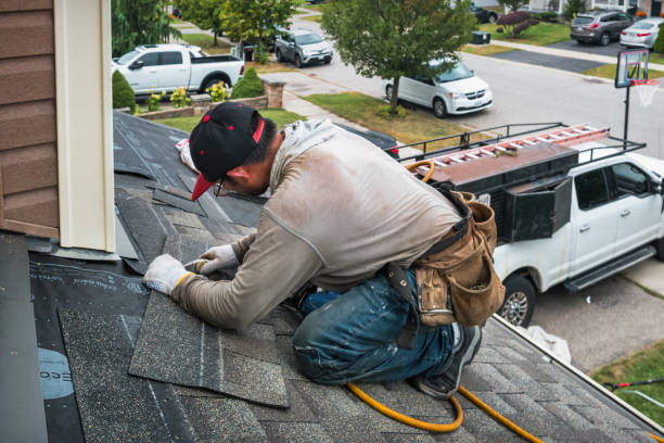 Professional Roof Installation technician working in Harris, MN